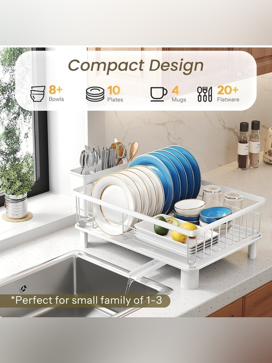 SNTD Dish Drying Rack-white - Picture 3 of 10